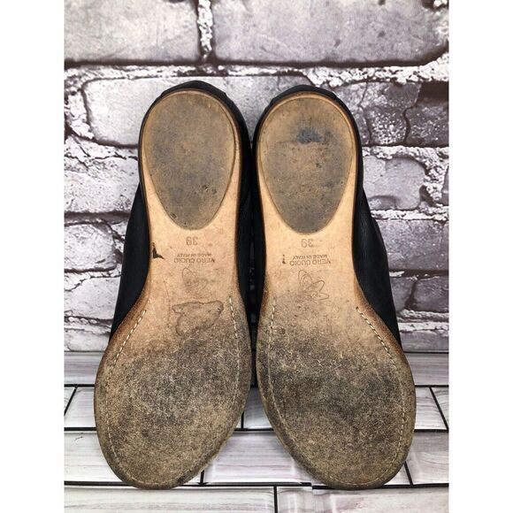 Zero+Maria Cornejo Black Leather Peep Toe Loafer Flats Women’s Sz 39EU/8.5M US - Picture 11 of 16